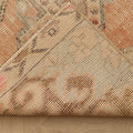 Vintage Nevşehir Turkish Area Rug 3x7 ft — Orange & Beige Floral