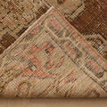 Vintage Elazığ Turkish Area Rug 3x7 ft — Brown & Beige Distressed