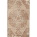 Vintage Nevşehir Turkish Runner Rug 3x7 ft — Beige & Brown Geometric
