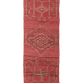 Vintage Southeastern Persian Style Runner Rug 3x9 ft — Red & Beige Geometric