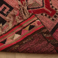 Vintage Southeastern Persian Style Runner Rug 3x11 ft — Pink & Brown Geometric