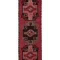 Vintage Southeastern Persian Style Runner Rug 3x11 ft — Pink & Brown Geometric
