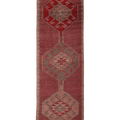 Vintage Southeastern Persian Style Runner Rug 3x10 ft — Red & Brown Geometric