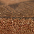 Vintage Malatya Turkish Runner Rug 3x12 ft — Brown & Orange Geometric