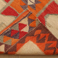 Vintage Southeastern Persian Style Kilim Runner Rug 3x11 ft — Beige & Red Geometric