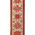 Vintage Southeastern Persian Style Kilim Runner Rug 3x11 ft — Beige & Red Geometric