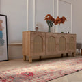 Beige Persian-style runner rug with floral maximalist patterns, handmade from wool and cotton in a 2.7 x 12.9 ft size.