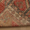 Vintage Malatya Turkish Runner Rug 2x10 ft — Red & Brown Geometric (No. 55843)