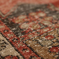 Vintage Malatya Turkish Runner Rug 2x10 ft — Red & Brown Geometric (No. 55843)