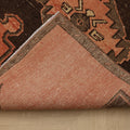 Vintage Malatya Turkish Runner Rug 3x10 ft — Red & Brown Geometric (No. 55866)