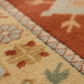 Vintage Muğla Turkish Runner Rug 3x10 ft — Red & Beige Geometric