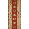 Vintage Muğla Turkish Runner Rug 3x10 ft — Red & Beige Geometric