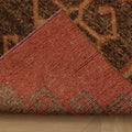 Vintage Malatya Turkish Runner Rug 2x13 ft — Red & Brown Geometric