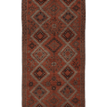 Vintage Kahramanmaraş Turkish Runner Rug 5x11 ft — Red & Brown Geometric