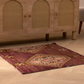 Vintage Kars Turkish Doormat 3x3 ft — Brown Floral