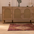 Vintage Kars Turkish Doormat 3x3 ft — Brown Floral