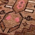 Vintage Kars Turkish Doormat 3x3 ft — Brown Floral