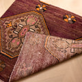 Vintage Kars Turkish Doormat 3x3 ft — Brown Floral