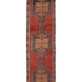 Vintage Malatya Turkish Runner Rug 2x11 ft — Red & Brown Geometric