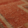 Vintage Malatya Turkish Runner Rug 3x12 ft — Brown & Red Geometric