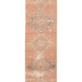 Vintage Malatya Turkish Runner Rug 3x11 ft — Orange & Beige Distressed