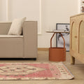 Vintage Malatya Turkish Runner Rug 3x13 ft — Red & Beige Geometric