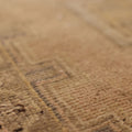 Vintage Kayseri Turkish Area Rug 4x7 ft — Beige & Brown Geometric