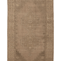 Vintage Kayseri Turkish Area Rug 4x7 ft — Beige & Brown Geometric