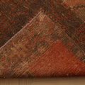 Vintage Malatya Turkish Runner Rug 3x11 ft — Orange & Brown Geometric