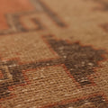 Vintage Malatya Turkish Runner Rug 3x11 ft — Orange & Brown Geometric
