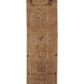 Vintage Malatya Turkish Runner Rug 3x12 ft — Beige & Brown Geometric