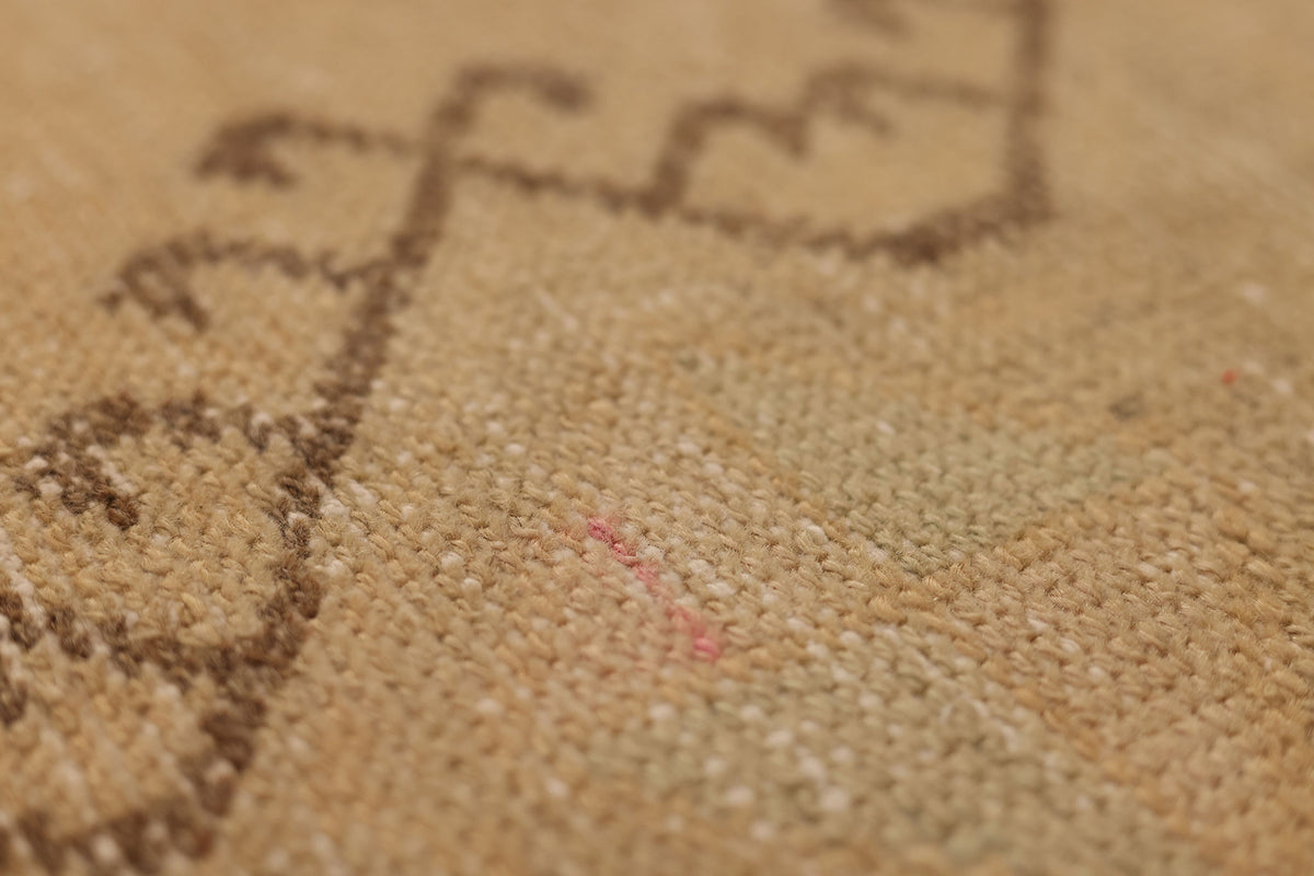 Vintage Malatya Turkish Doormat 2x3 ft — Beige & Brown Geometric (No. 56110)