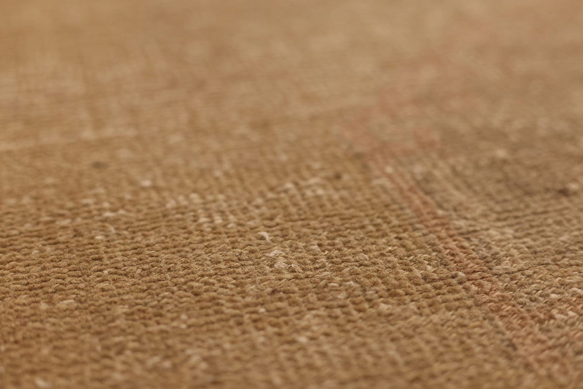 Vintage Malatya Turkish Runner Rug 3x6 ft — Beige & Brown Geometric