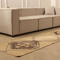 Vintage Malatya Turkish Runner Rug 2x13 ft — Beige & Brown Geometric