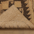 Vintage Malatya Turkish Runner Rug 2x13 ft — Beige & Brown Geometric