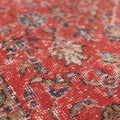 Vintage Isparta Turkish Area Rug 6x10 ft — Red Floral (No. 56142)