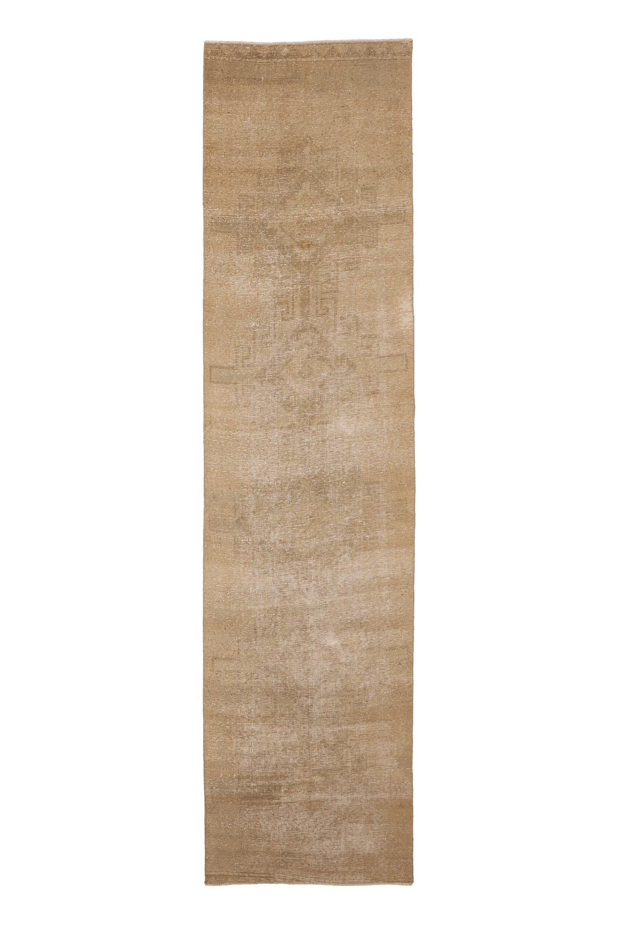 Vintage Malatya Turkish Runner Rug 2x11 ft — Beige Distressed