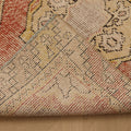 Vintage Niğde Turkish Runner Rug 2x8 ft — Beige & Red maximalist