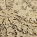 Vintage Isparta Turkish Area Rug 7x10 ft — Beige Floral (No. 56290)