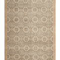Vintage Isparta Turkish Area Rug 7x10 ft — Beige Floral (No. 56290)