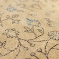Vintage Isparta Turkish Area Rug 6x10 ft — Beige Floral (No. 56292)