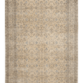 Vintage Isparta Turkish Area Rug 6x10 ft — Beige Floral (No. 56292)