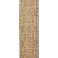 Vintage Manisa Turkish Runner Rug 2x10 ft — Beige Floral