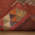 Vintage Southeastern Persian Style Runner Rug 3x12 ft — Red & Orange Geometric