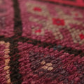 Vintage Southeastern Persian Style Runner Rug 3x11 ft — Red & Brown Geometric