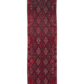 Vintage Southeastern Persian Style Runner Rug 3x11 ft — Red & Brown Geometric