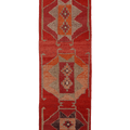Vintage Southeastern Persian Style Runner Rug 3x10 ft — Red & Orange Geometric