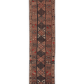 Vintage Southeastern Persian Style Runner Rug 3x12 ft — Brown & Beige Geometric