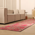 Vintage Southeastern Persian Style Runner Rug 3x13 ft — Red & Brown Geometric