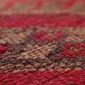 Vintage Southeastern Persian Style Runner Rug 3x13 ft — Red & Brown Geometric